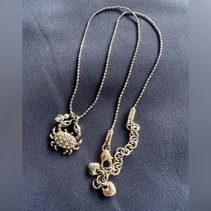 Brighton Silver Crab Charm Necklace